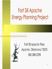 Fort Sill Apache Energy Planning Project