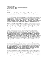 July 10, 2006 Op-Ed Contributor What's Bad for Putin Is Best for Russians by GARRY KASPAROV