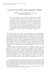 Learning, Career Paths, and the Distribution of Wages†