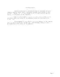 NCSC), As Project Manager and Co-Author of This Document