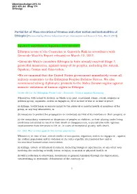 Partial List of Mass Execution of Oromos and Other Nation And
