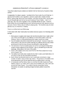 Submission from East Lothian Community Councils I