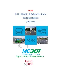 Draft US 29 Mobility & Reliability Study Technical Report July 2020
