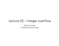Integer Overflow