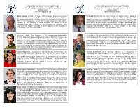 Speaker Biographical Sketches Speaker Biographical Sketches