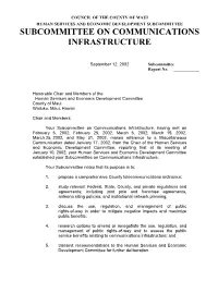 Subcommittee on Communications Infrastructure CR Template