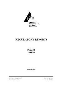 1998-99 Regulatory Reports