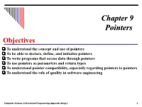 Chapter 9 Pointers