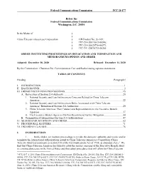 China Telecom (Americas) Corporation ) GN Docket No