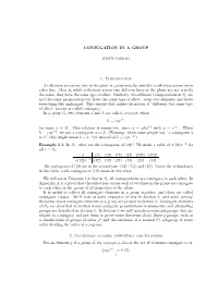 Conjugacy Classes
