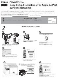 Easy Setup Instructions for Apple Airport Wireless Networks