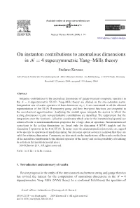 On Instanton Contributions to Anomalous Dimensions in N = 4 Supersymmetric Yang–Mills Theory