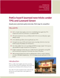 Petco Hasn't Learned New Tricks Under TPG and Leonard Green