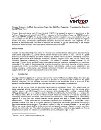 Verizon Response to TRAI Consultation Paper No: 2/2015 on Regulatory Framework for Over-The- Top (OTT) Services
