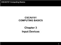 Chapter 3 Input Devices
