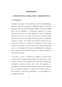 Chapter Ii Comparative Literature