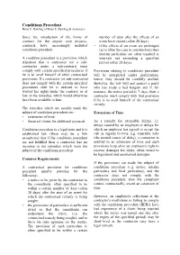 Conditions Precedent Brian E