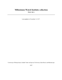 Milleninum Watch Institute Collection Print Coll