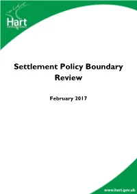 Settlement Policy Boundary Review