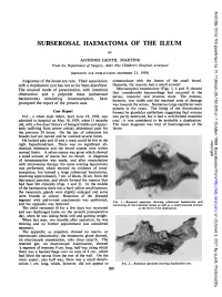 Subserosal Haematoma of the Ileum