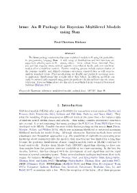 Brms: an R Package for Bayesian Multilevel Models Using Stan