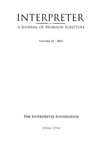 INTERPRETER§ a Journal of Mormon Scripture