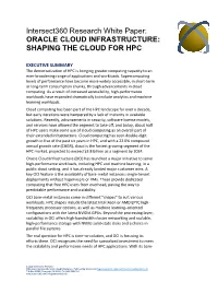 Intersect360 Research Paper: Oracle Cloud Infrastructure: Shaping the Cloud For