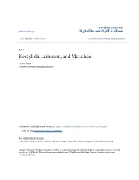 Korzybski, Luhmann, and Mcluhan Lance Strate Fordham University, Strate@Fordham.Edu