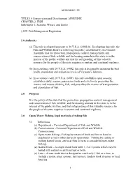 122 Fish Management Rule Annotated
