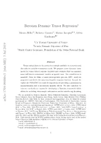 Bayesian Dynamic Tensor Regression
