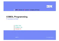 COBOL Programming Fundamental