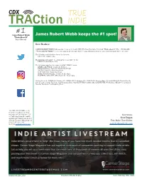 James Robert Webb Keeps the #1 Spot! "Think About It" Bison Records Dear Readers;