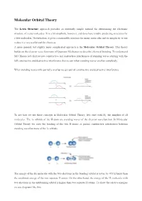 Molecular Orbital Theory