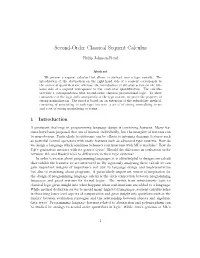 Second-Order Classical Sequent Calculus