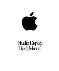 Studio Display User's Manual