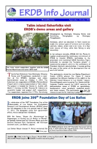 Talim Island Fisherfolks Visit ERDB's Demo Areas and Gallery ERDB Joins