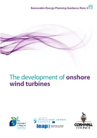 The Development of Onshore Wind Turbines