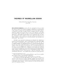 Theories of Maxwellian Design