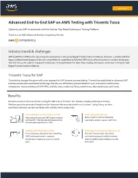Advanced End-To-End SAP on AWS Testing with Tricentis Tosca