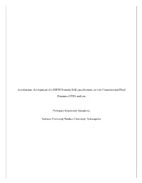 Aerodynamic Development of a IUPUI Formula SAE Specification Car with Computational Fluid Dynamics(CFD) Analysis
