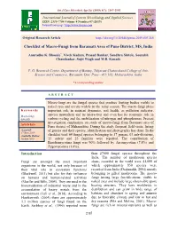 Checklist of Macro-Fungi from Baramati Area of Pune District, MS, India
