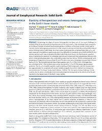 Elasticity of Ferropericlase and Seismic Heterogeneity in the Earth's Lower