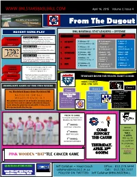 From the Dugout