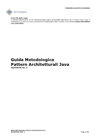 Guida Metodologica Pattern Architetturali Java SQC609006 Ver