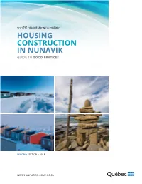 Housing Construction in Nunavik Guide to Good Pratices