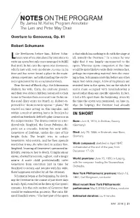 Noteson the Program
