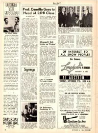 Prof. Camillo Goes to Head of R&B Class by HANK FOX Showed to Columbia Records a &R Man Robin Mcbride