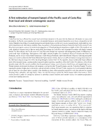 A First Estimation of Tsunami Hazard of the Pacific Coast of Costa Rica from Local and Distant Seismogenic Sources