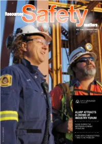 Resources Safety Matters Volume 3 No. 1 February 2015