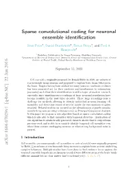 Sparse Convolutional Coding for Neuronal Ensemble Identification Arxiv:1606.07029V1 [Q-Bio.NC] 22 Jun 2016